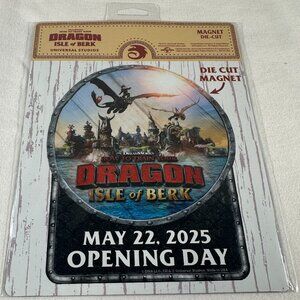 Epic Universe How to Train Your Dragon Isle of Berk May 22 2025 Die Cut Magnet